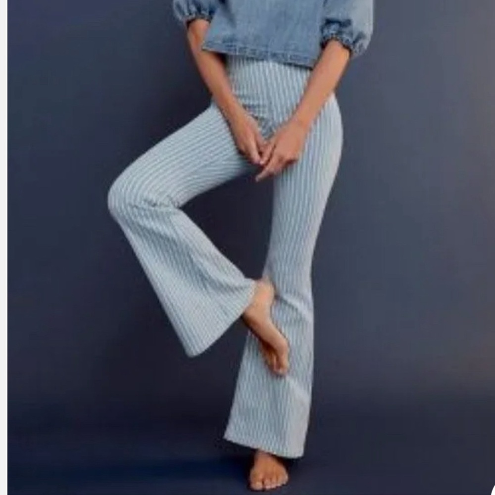 COPY - Ella Moss pull on flare denim with fun stripes